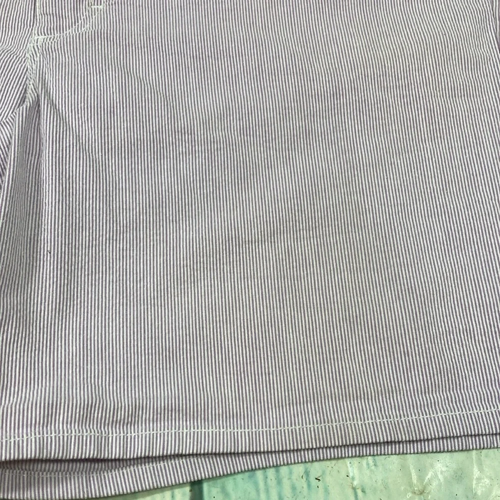 Riders by Lee Shorts Women Size M Purple & White Stripe Midrise